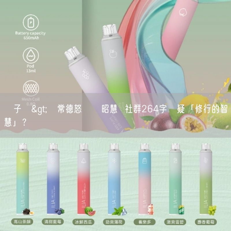 喜八辣電子煙>許常德怒槓釋昭慧  社群264字質疑「修行的智慧」？