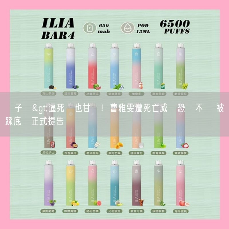 喜八辣電子煙>逼死妳也甘願！曹雅雯遭死亡威脅恐嚇不斷 被踩底線正式提告