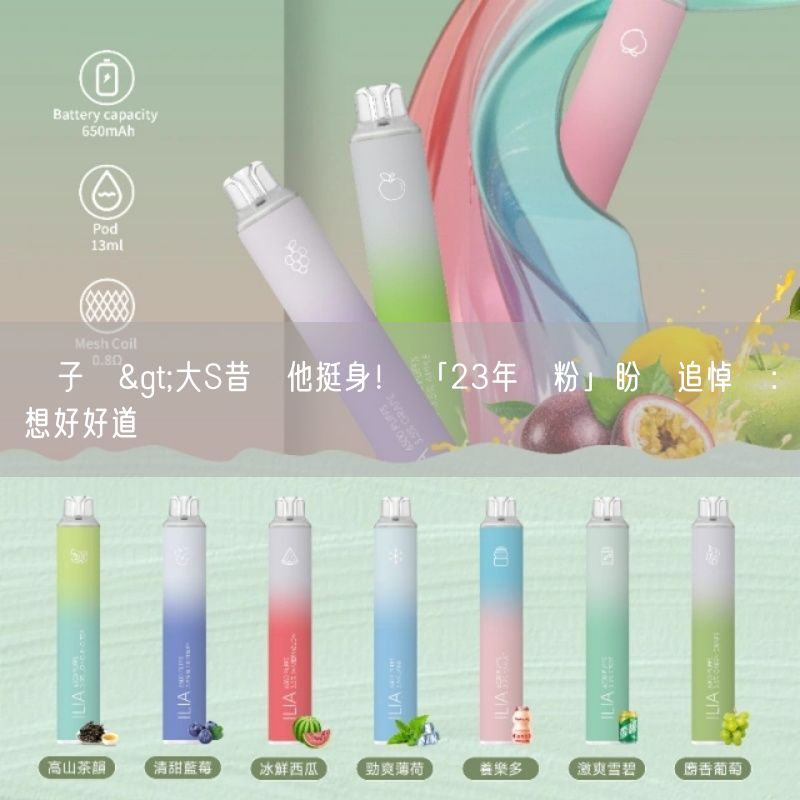 MEHA電子煙>大S昔為他挺身！ 「23年鐵粉」盼辦追悼會：想好好道別